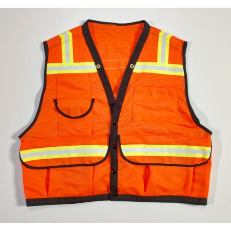 ANSI Class 2 Non Durable Flame Retardant Vest, Mesh, Orange -Medium