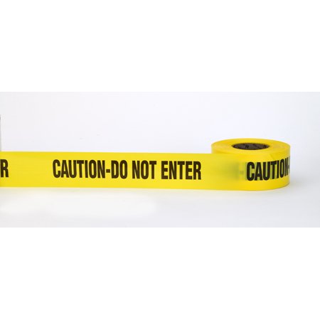 3Mil Barricade Tape, "Caution Do Not Enter", 3" x 1000', Yellow 