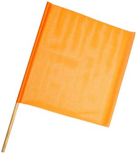 Heavy-Duty Mesh Safety Traffic Warning Flag, 18 in. x 18 in. x 27 in. 