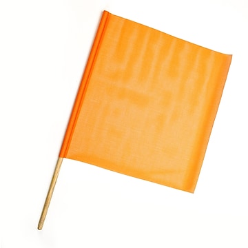 Heavy-Duty Mesh Safety Traffic Warning Flag, 24 in. x 24 in. x 36 in. 