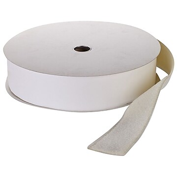 Pressure Sensitive Loop Fastening Tape Roll, 25 yds Length x 2" Width, White