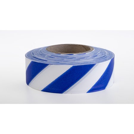 Flagging Tape Ultra Standard, 1-3/16" x 100 YDS, Blue and White Stripe 