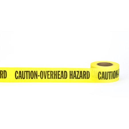 Repulpable Tape, "Caution Overhead Hazard", 2" x 45 YDS 