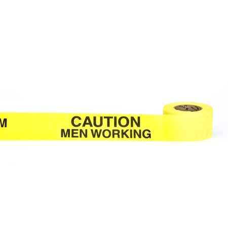 Repulpable Tape, "Caution Men Working Overhead", 3" x 45 YDS 