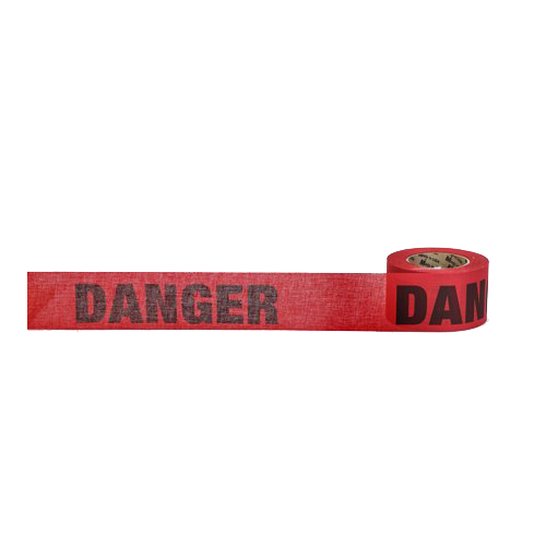 Repulpable Tape, "Danger", Red, 3" X 45 YDS 