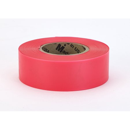 PVC TUNDRA Flagging Tape, 5 mil, 1-3/16" x 50 yd., Glo Red 