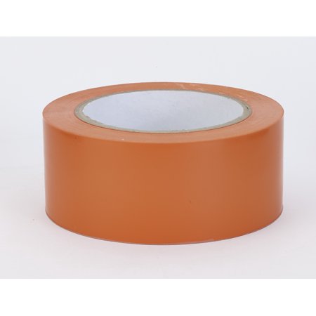 PVC Vinyl Aisle Marking Tape, 6 mil, 2" x 36 yd., Orange 