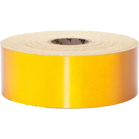 Pressure Sensitive Engineering Grade Retro Reflective Adhesive Tape, 2" x 10 yd., Yellow