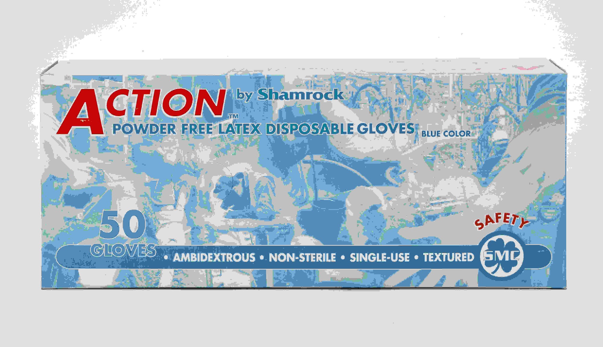 High-Risk Latex Gloves, 14 mil, Small, Blue 