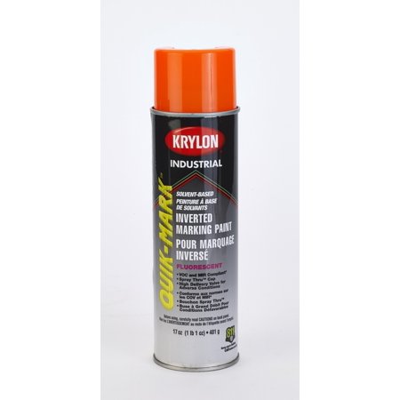 Krylon Inverted Marking Paint, 20 oz, 12 PK, S03702V-Flo Orange