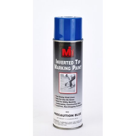 Inverted Tip Spray Paint, #653 Precaution Blue, 20 Oz.12/cs