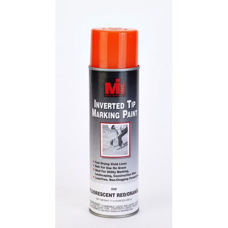 Inverted Tip Spray Paint, #658 Flo Red/Org, 20 Oz.12/cs