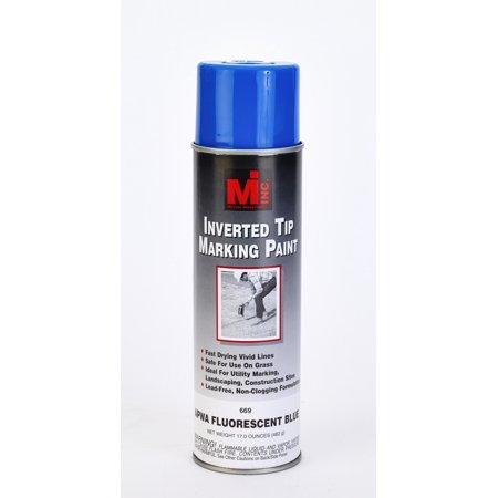 Inverted Tip Spray Paint, #669 APWA Flourescent Blue, 20 Oz.12/cs