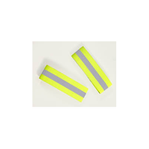 Reflective Elastic Wristband with Velcro Closure, 10 in. Length x 1-1/2 in. Width, Lime