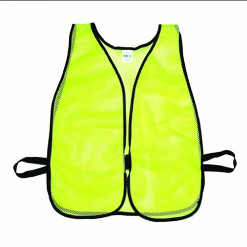 High Visibility Soft Poly Mesh Plain Safety Vest, Lime