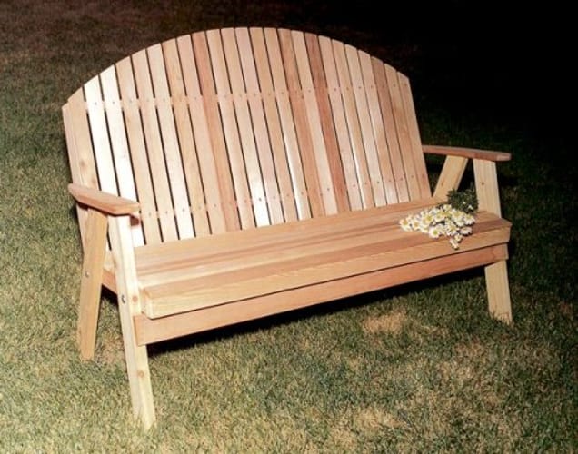 4' Blue Mountain Fanback Bench