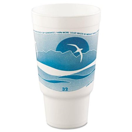 HORIZON HOT/COLD 32 OZ FOAM DRINKING CUPS TEAL/WHITE 400PK