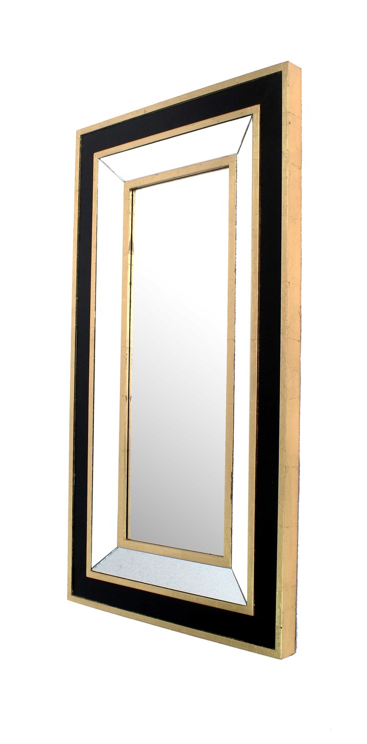 43" x 24" x 2" Black & Gold, Classic Dressing - Mirror