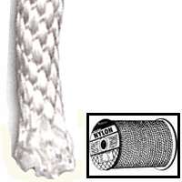 Wellington 10128 Solid Braided Rope, NO 8, 1/4 in Dia x 500 ft L, Nylon, White